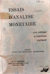Essai d'analyse monétaire