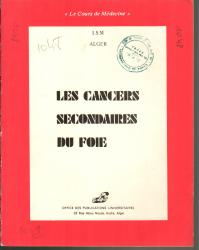 Les cancers secondaires du foie