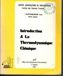 Introduction à la thermodynamique chimique