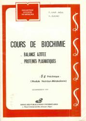 Cours de biochimie balance azotée