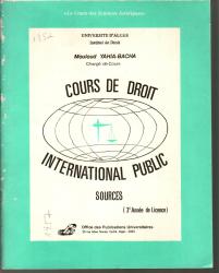 Cours de droit international public -sources