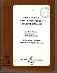 Fascicule de mathématiques no01 algèbre linéaire