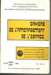 Cahiers de l'aménagement de l'espace