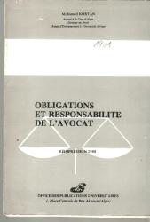 Obligations et responsabilité de l'avocat