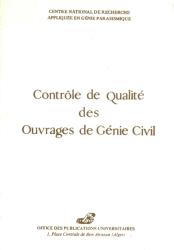 Contrôle de qualité des ouvrages de génie civil