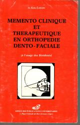 Memento clinique et thérapeutique en orthopédie dentofaciale