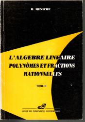 l'algèbre linéaire polynômes et fractions rationnelles T2