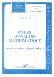Cours d'analyse mathématique