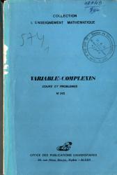 Variables complexes - cours et problèmes