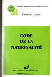 Code de la nationalité (FR/AR)