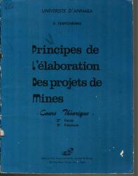 Principes de l'élaboration des projets de mines