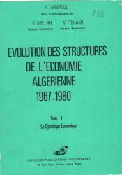 évolution des structures de l’économie algérienne 1976-1980 tome1