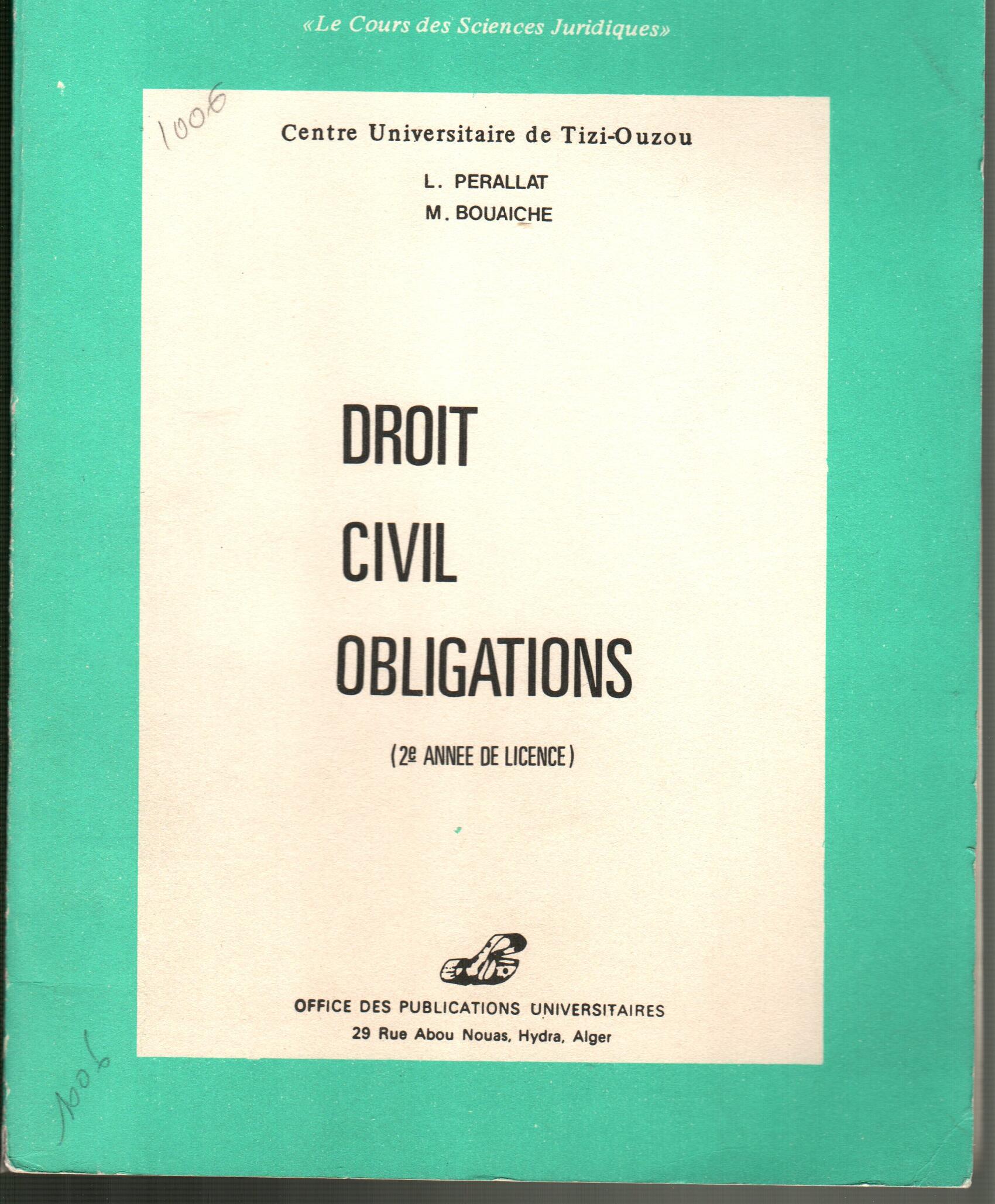 Droit civil obligations