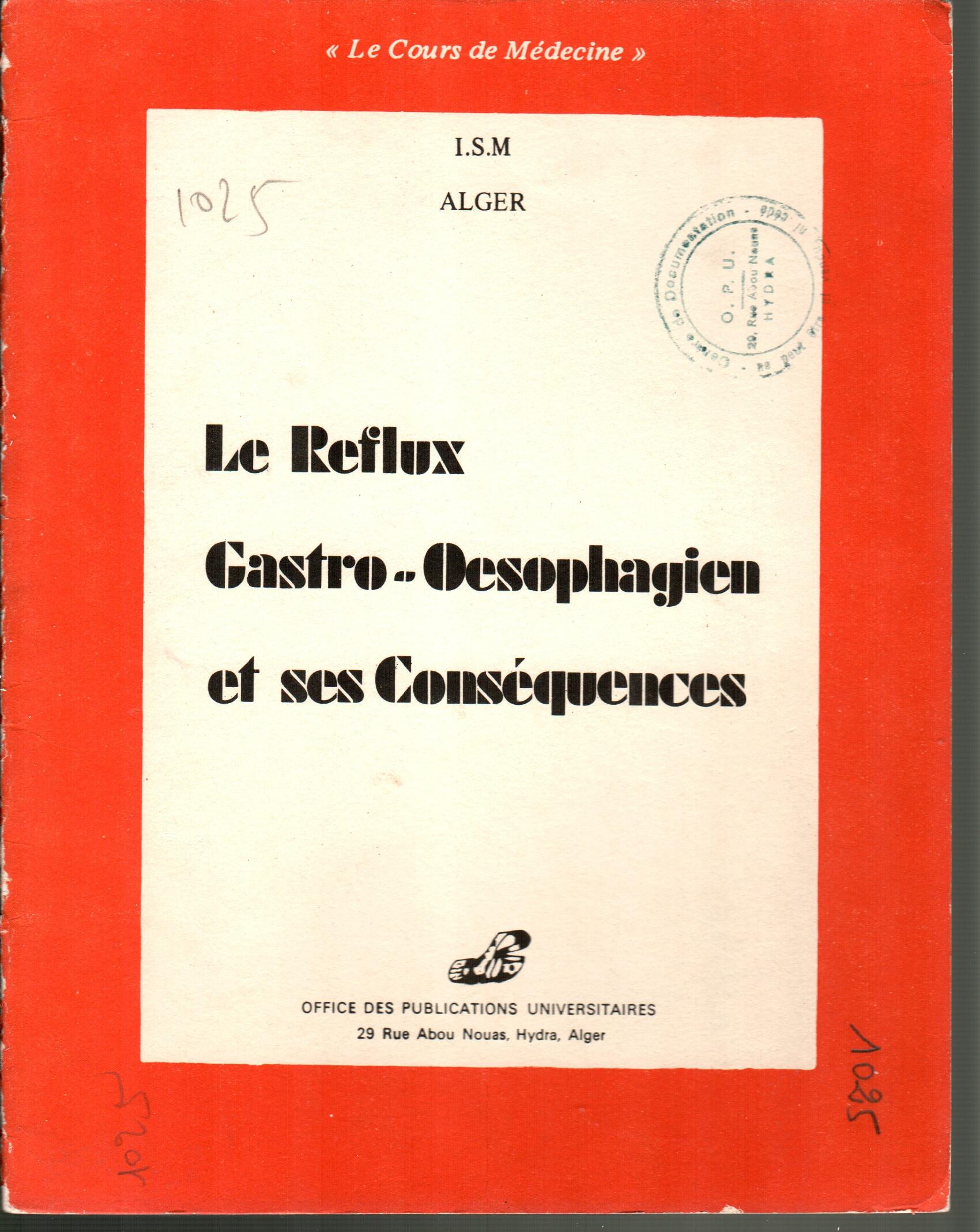 Les reflux gastro-oesophagien et ses conséquences