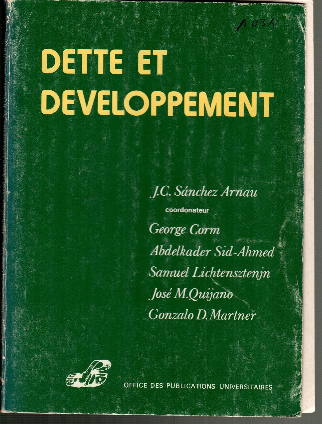 Dette et  dévelopment
