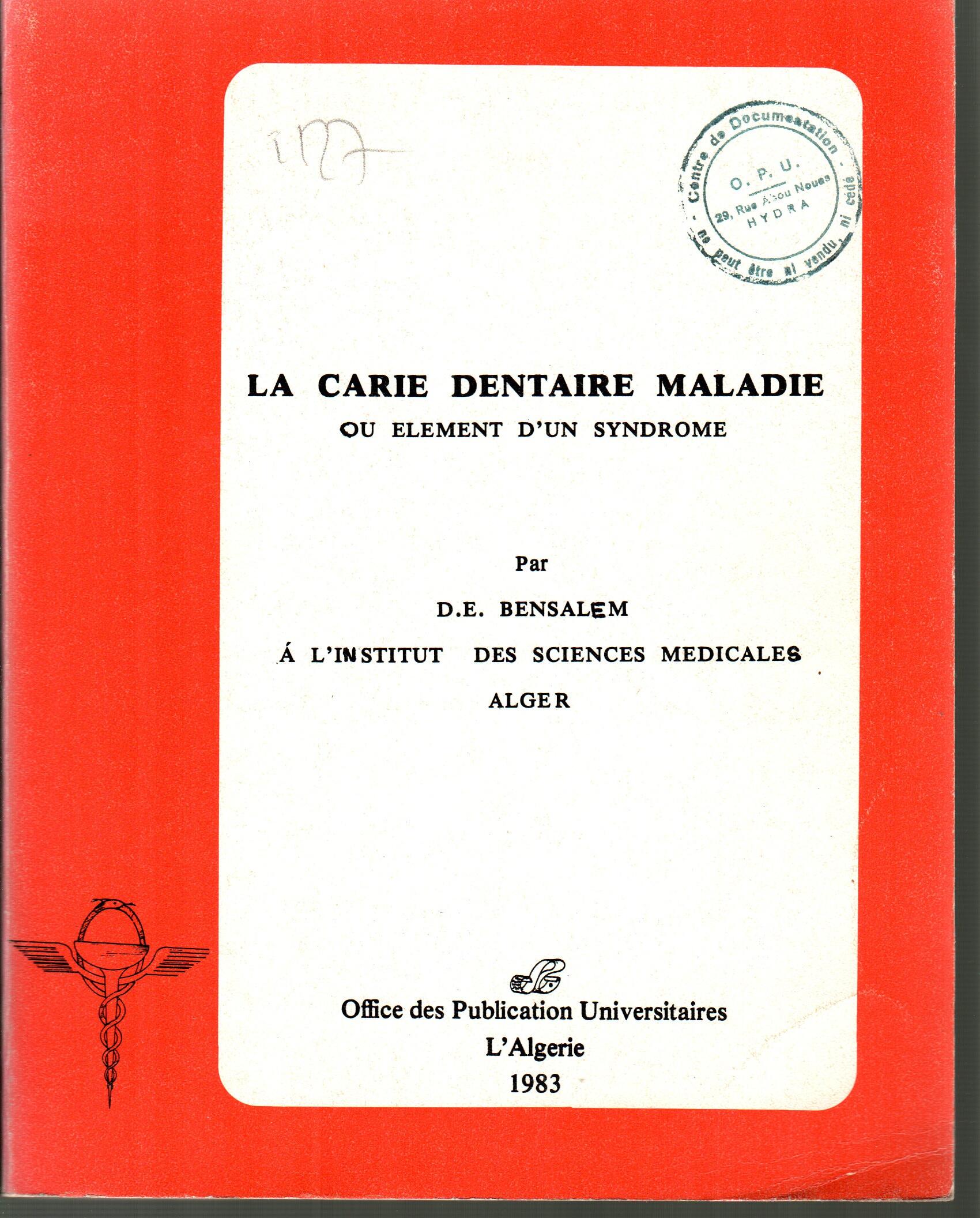 La carie dentaire maladie