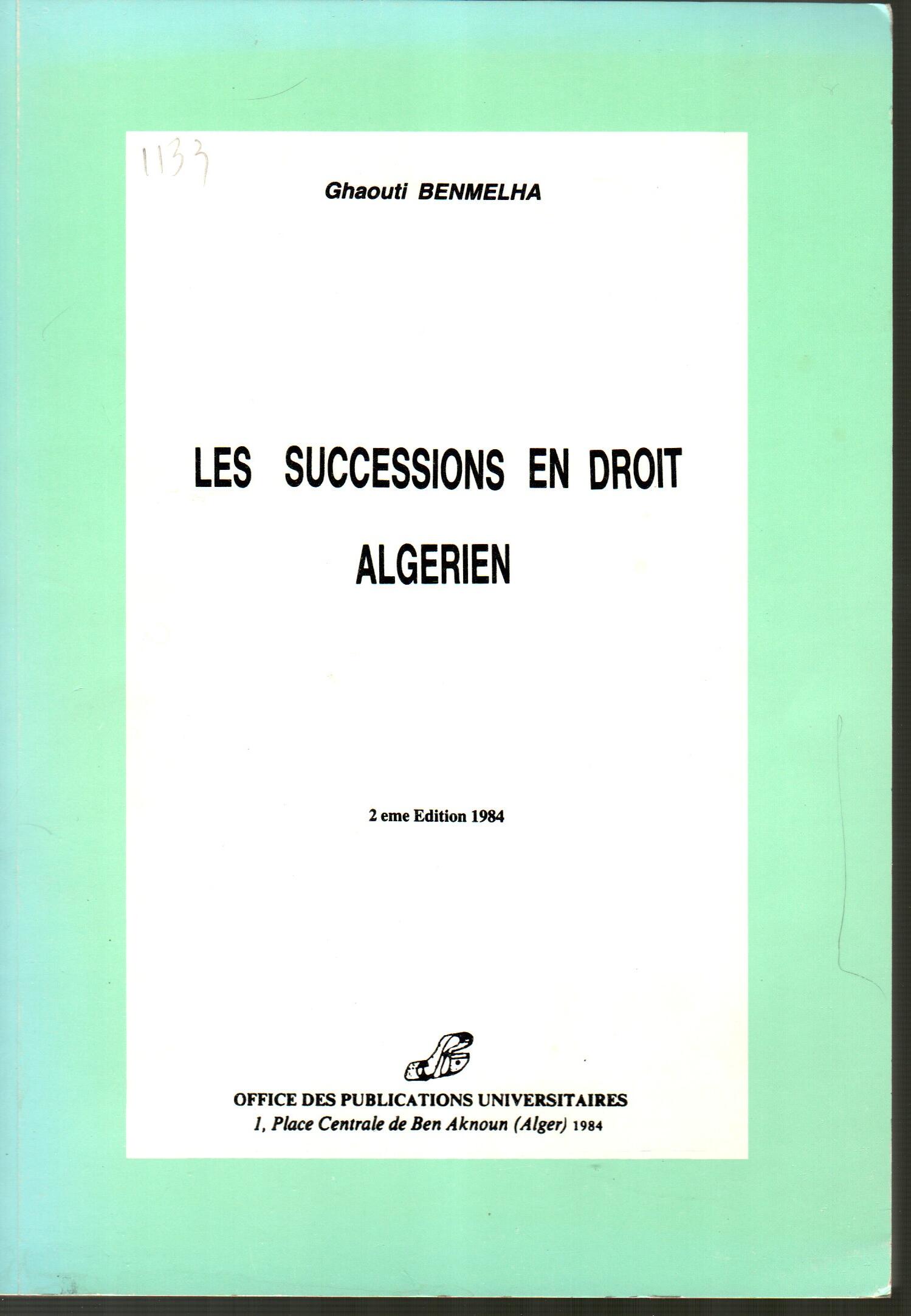 Les successions en droit algérien