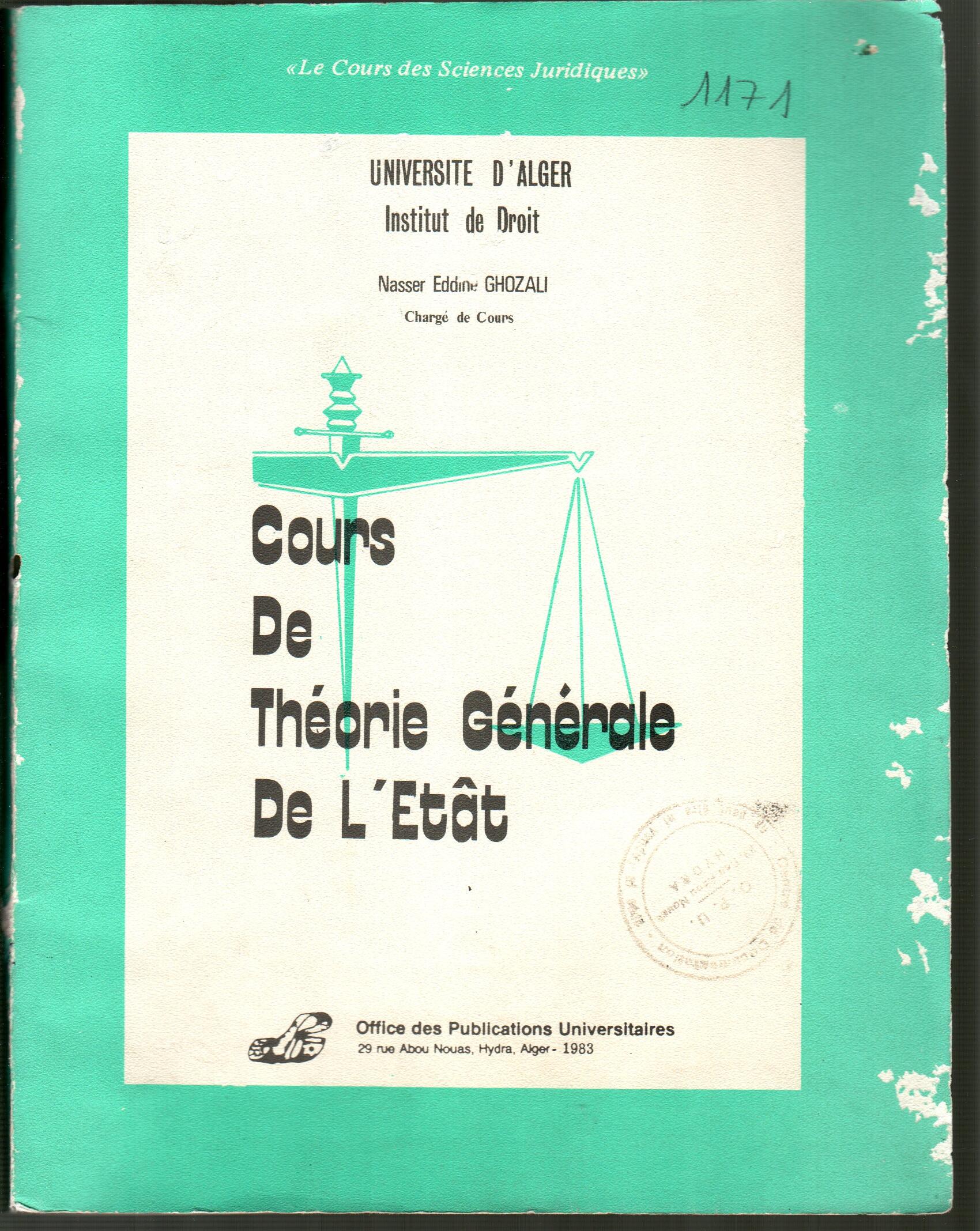 cours de théorie générale de l'état