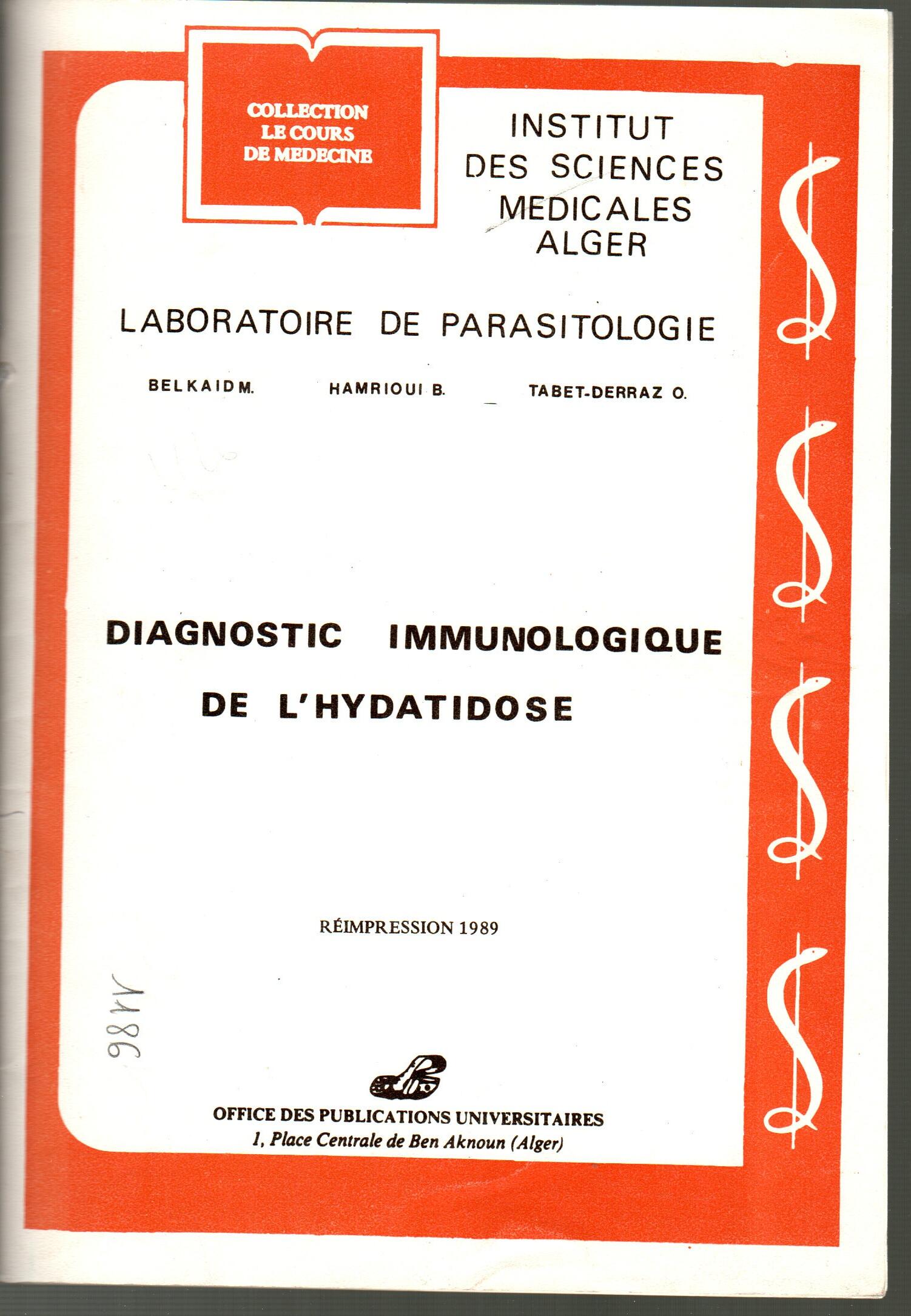 Diagnostic de l'hydatidose