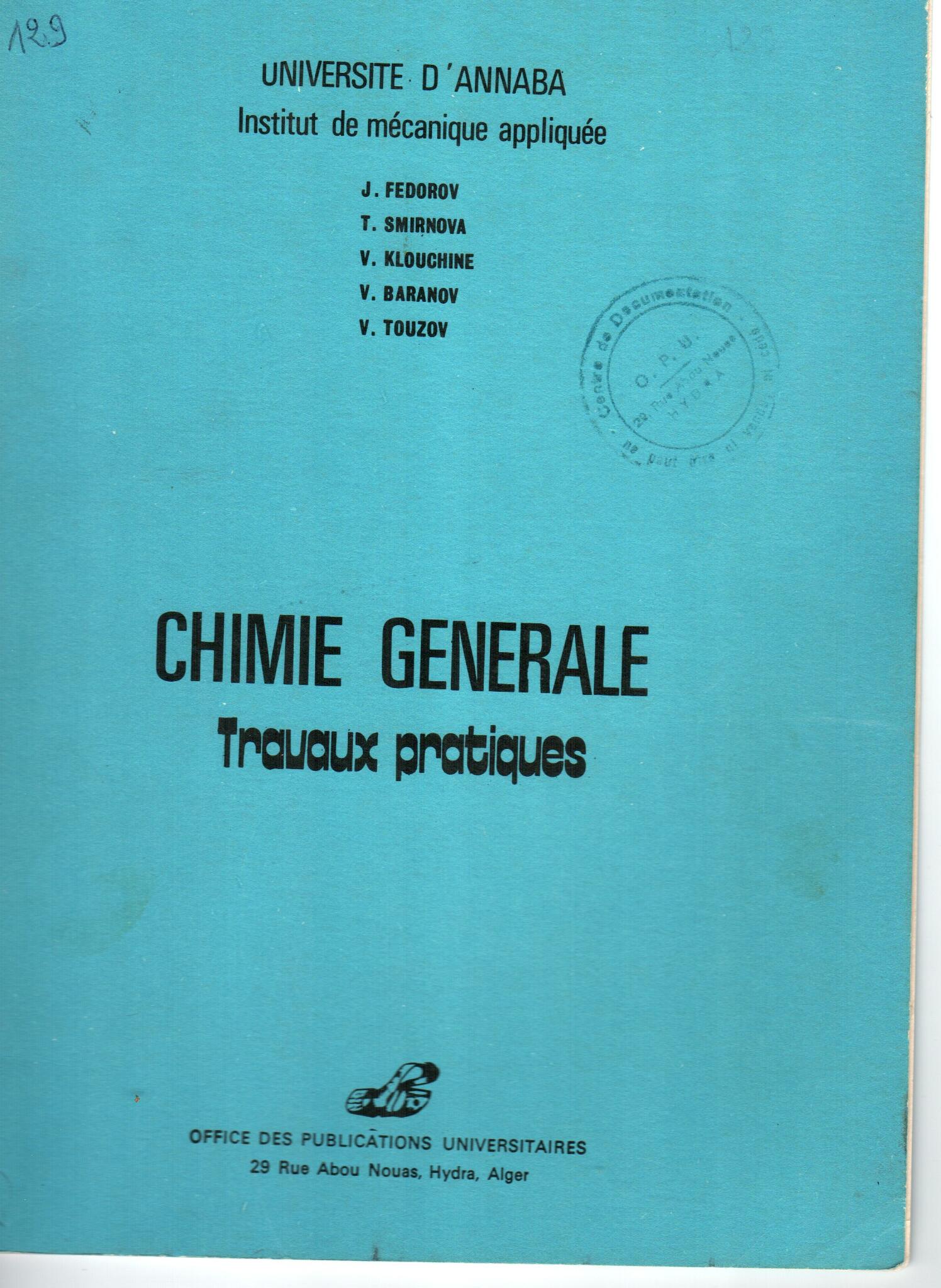 Chimie générale TP