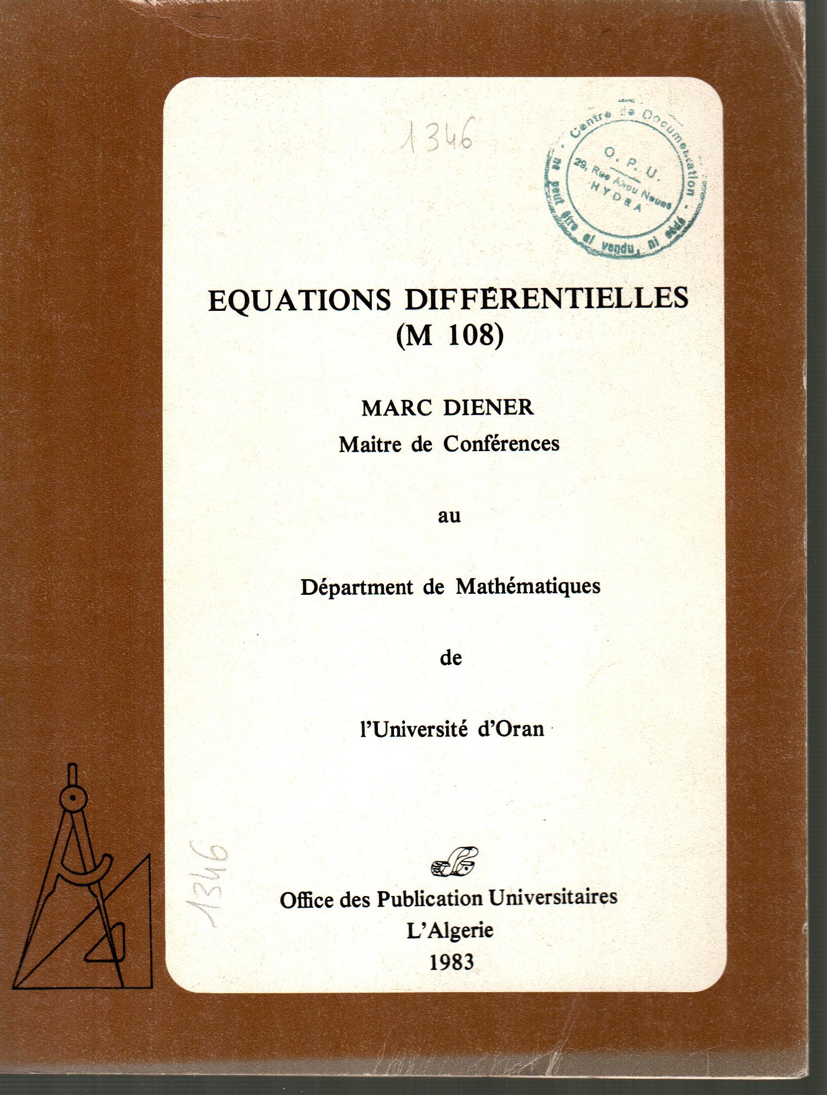 Equations differentielles