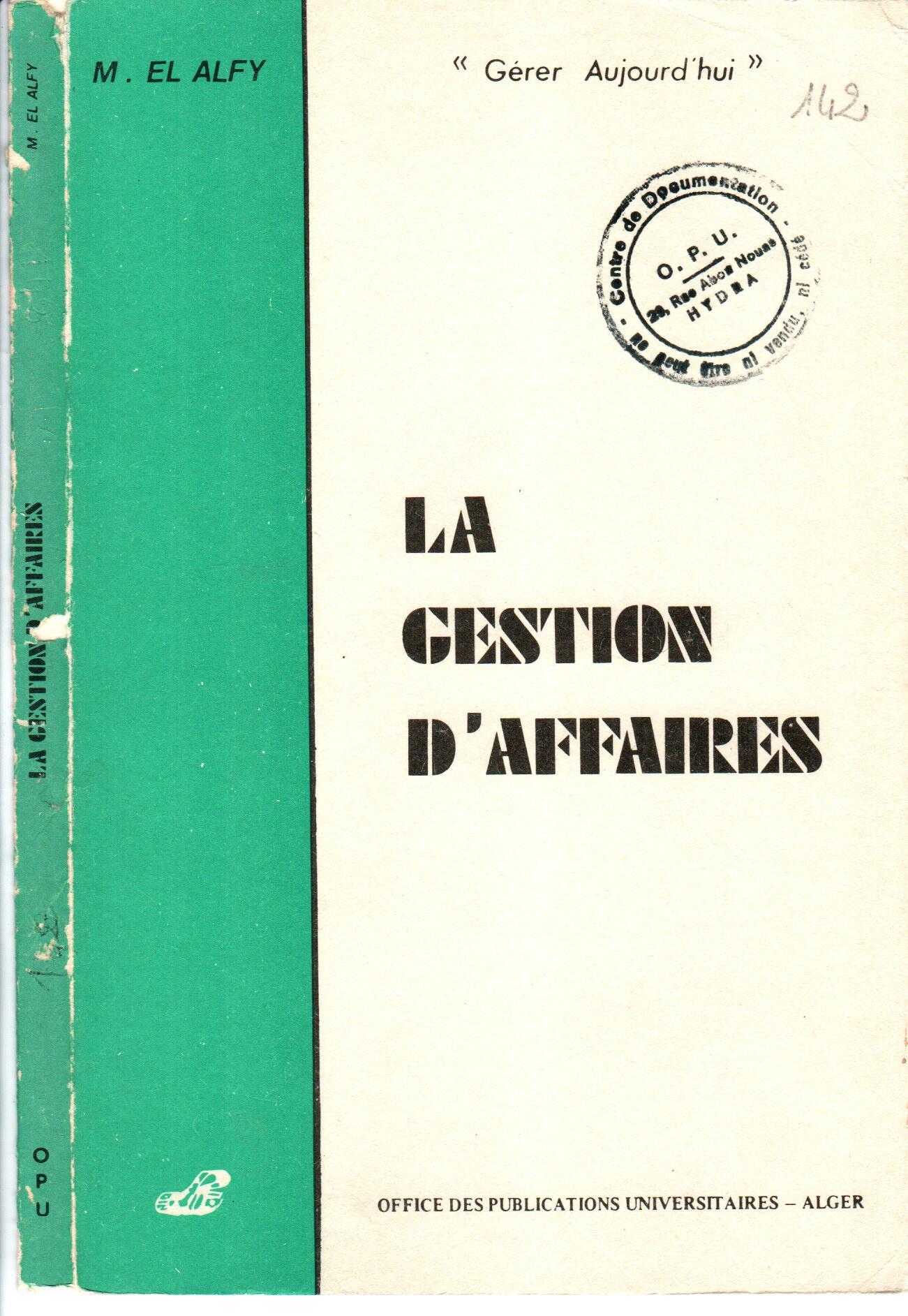La gestion d'affaire