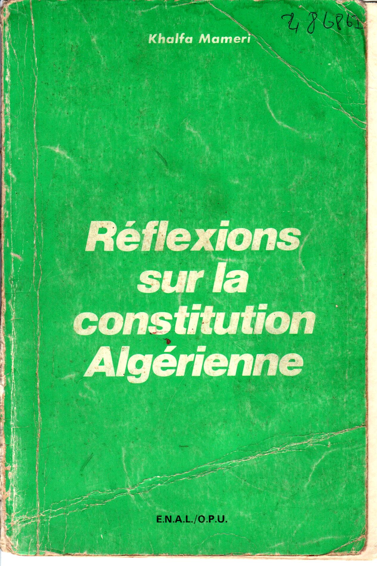 Réflexion sur la constitution Algérienne