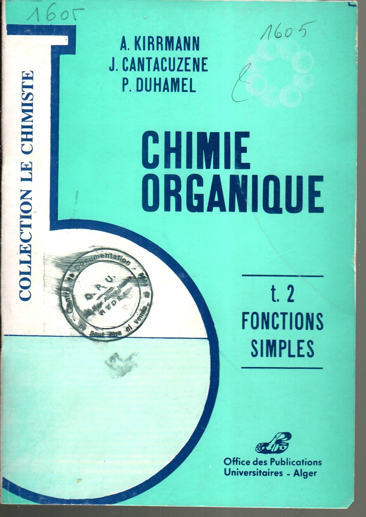 chimie organique T2 -fonctions simples