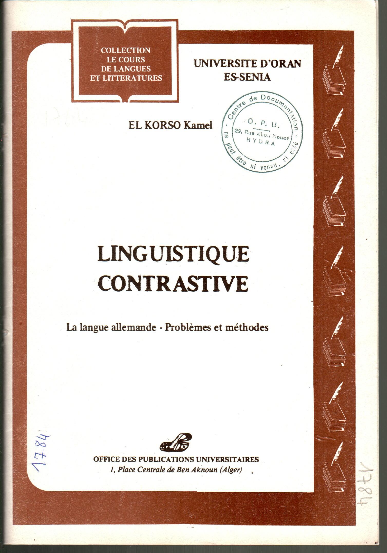 Linguistique - contrastive