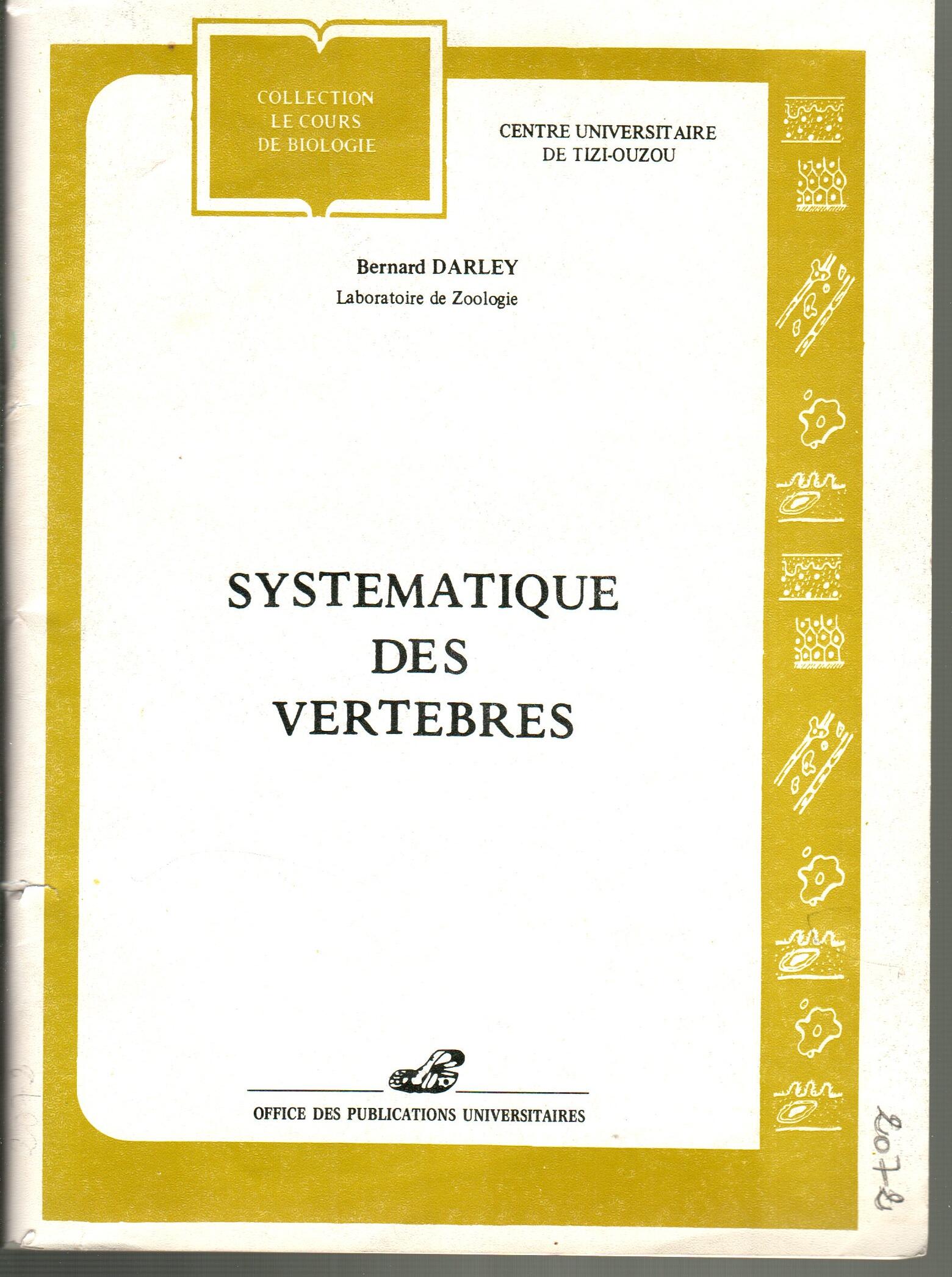 systematique des vertebres
