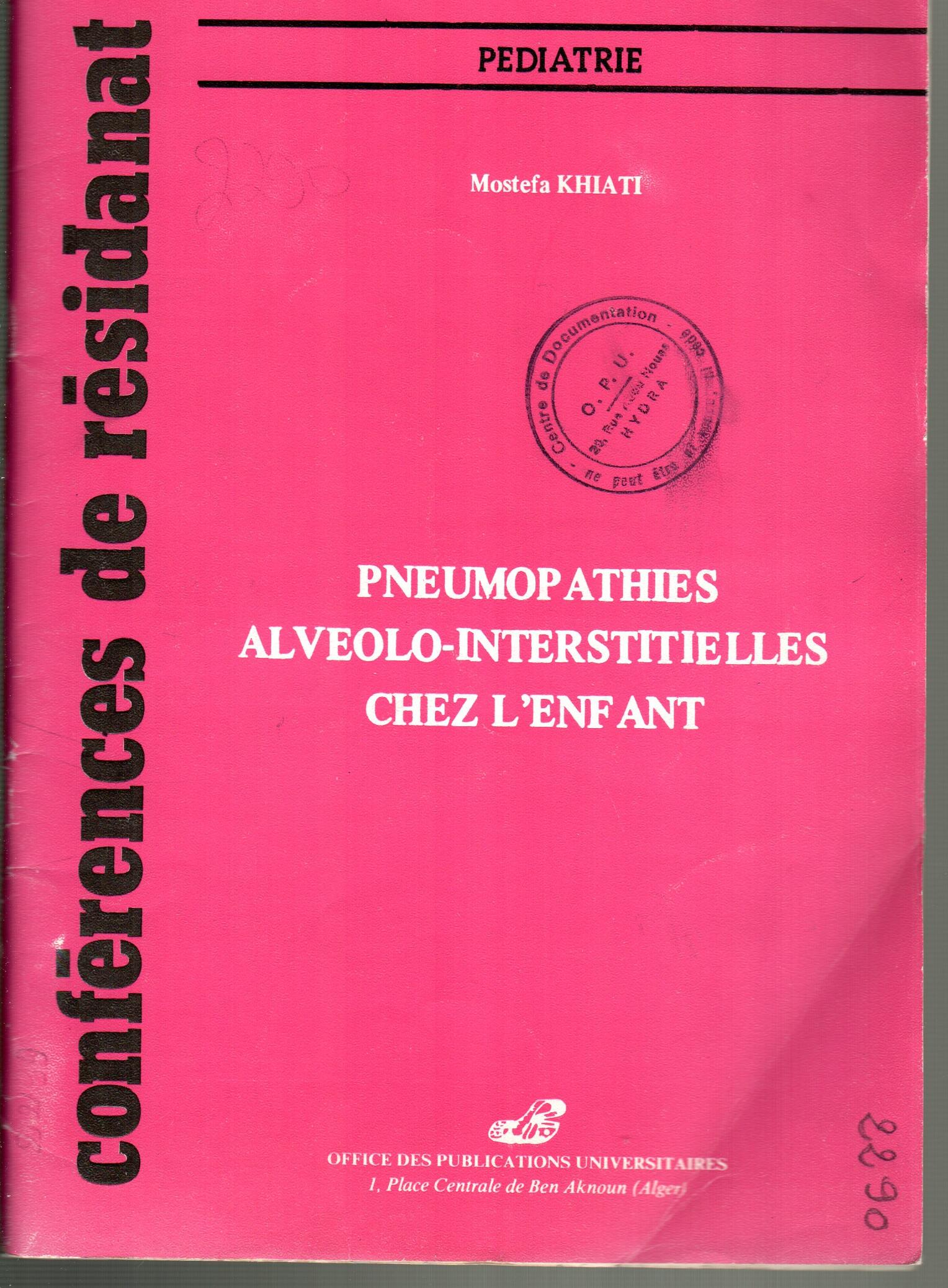 Pneumopathie alvéolo interstitielles chez l'enfant