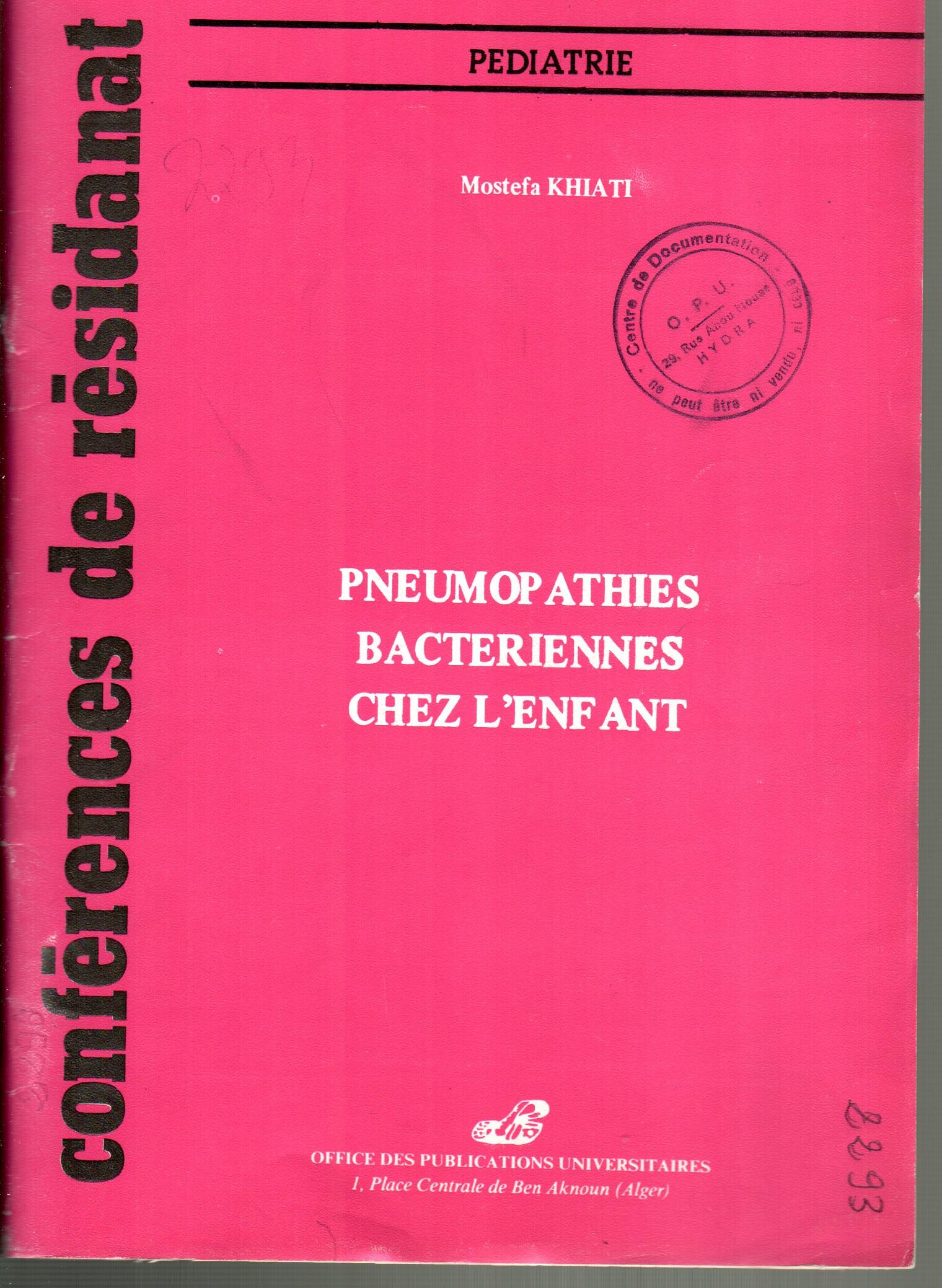 Pneumopathie bactérienne chez l'enfant