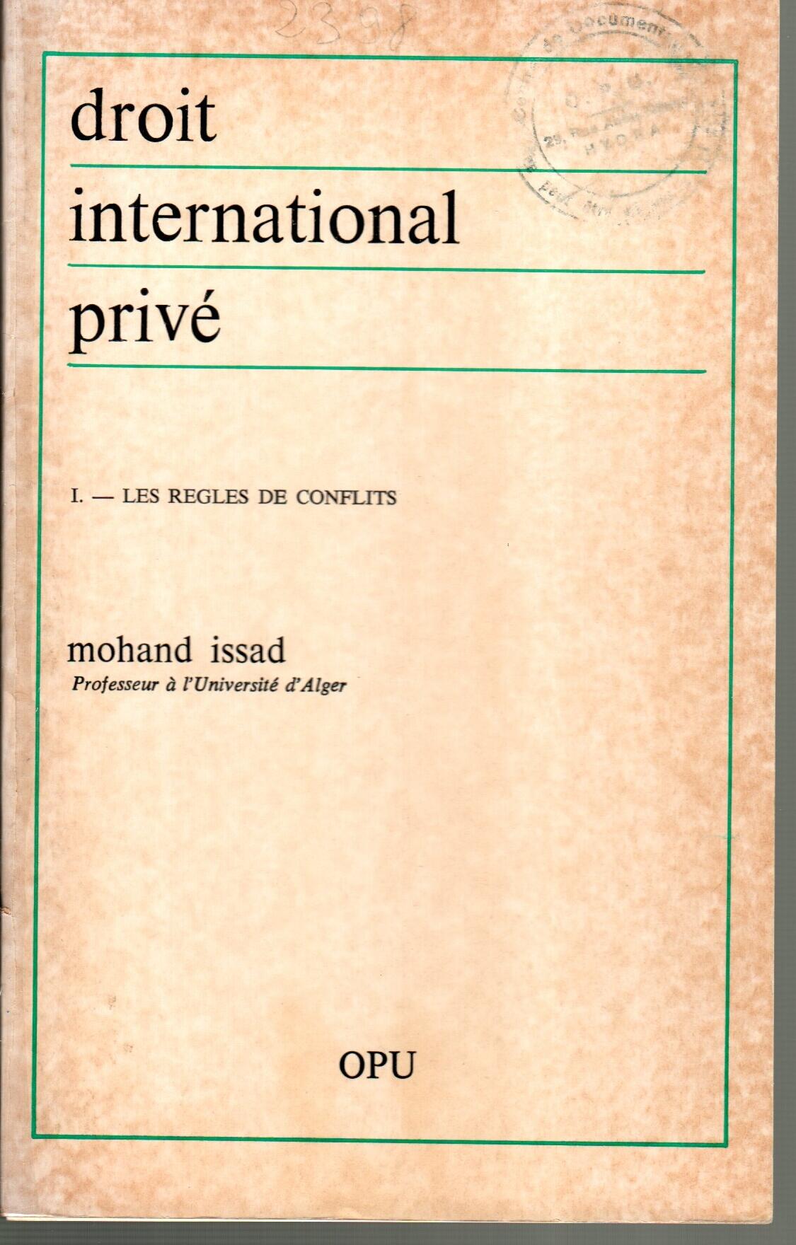 Droit international privé T1- Les règles du conflit