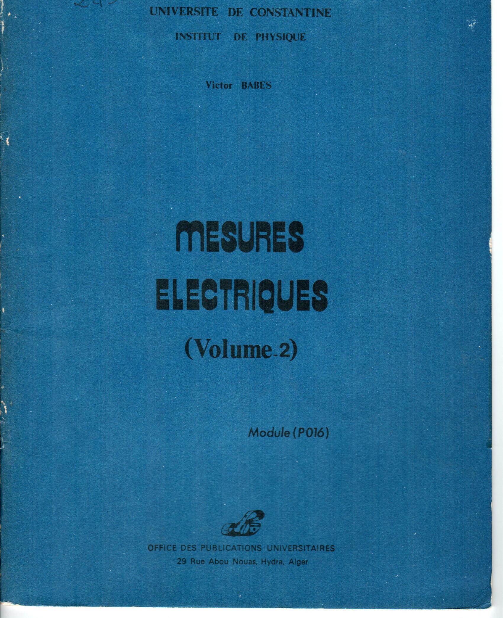 mesures electriques vol2