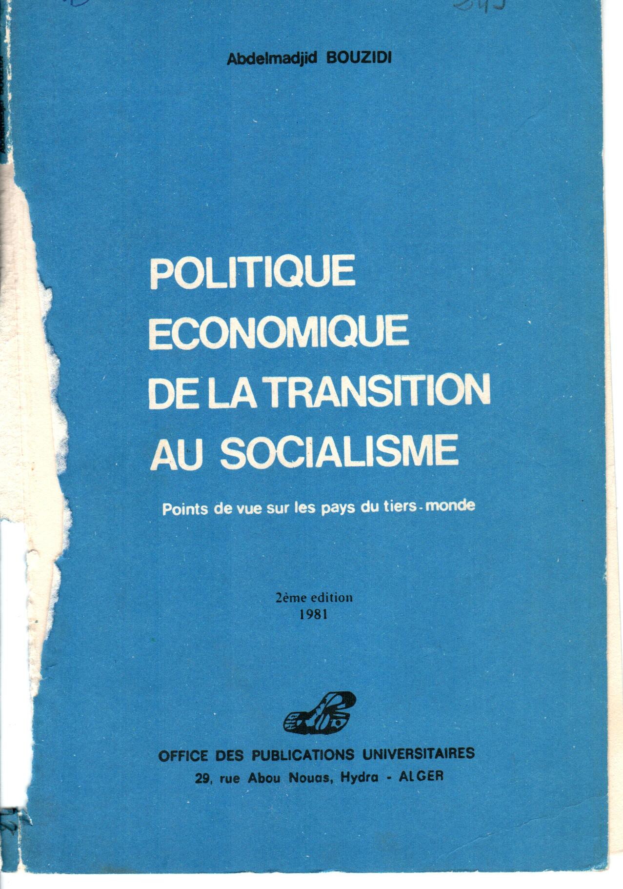 Politique économique de la transition au socialisme