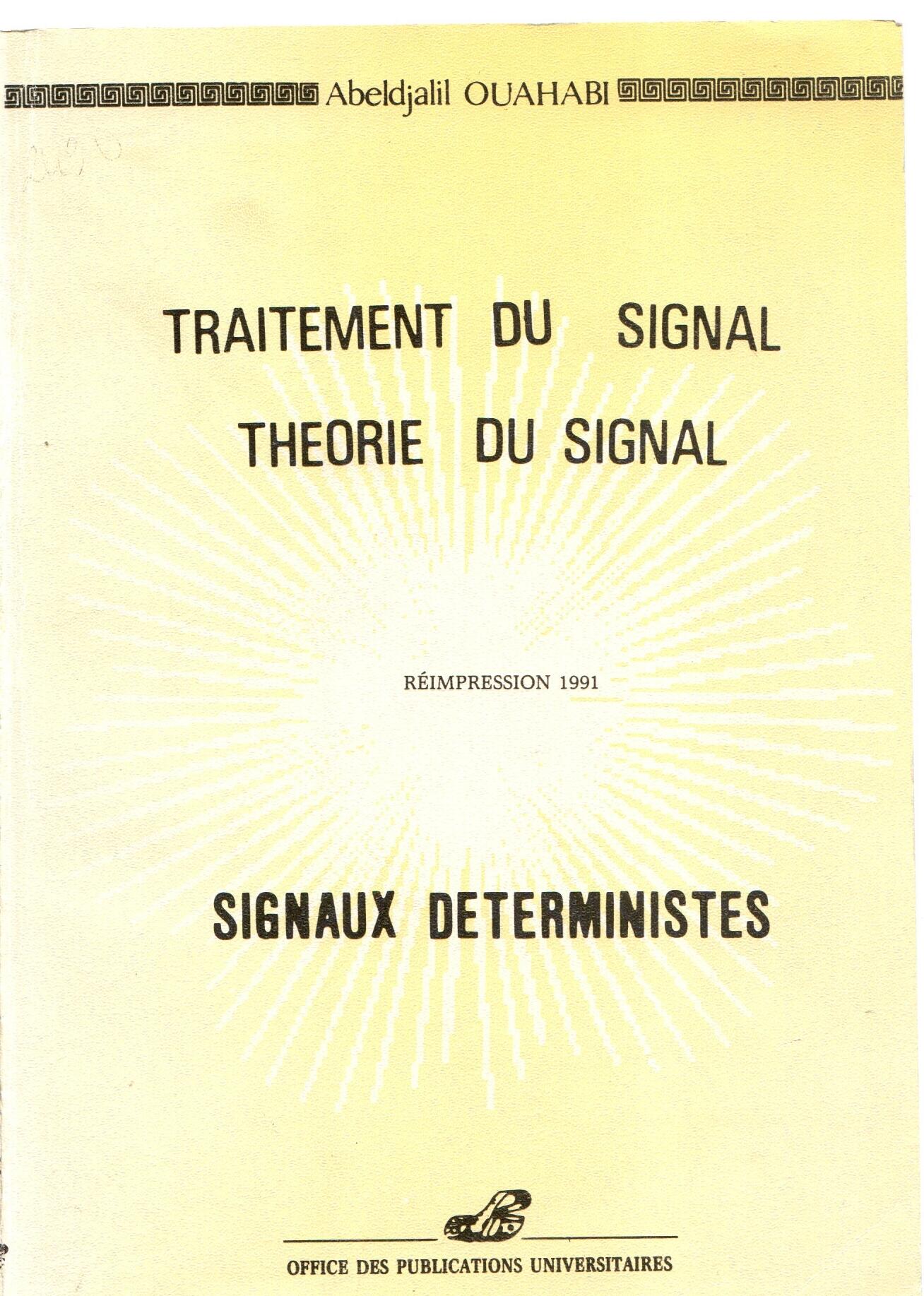 Traitement du signal -Théorie du signal