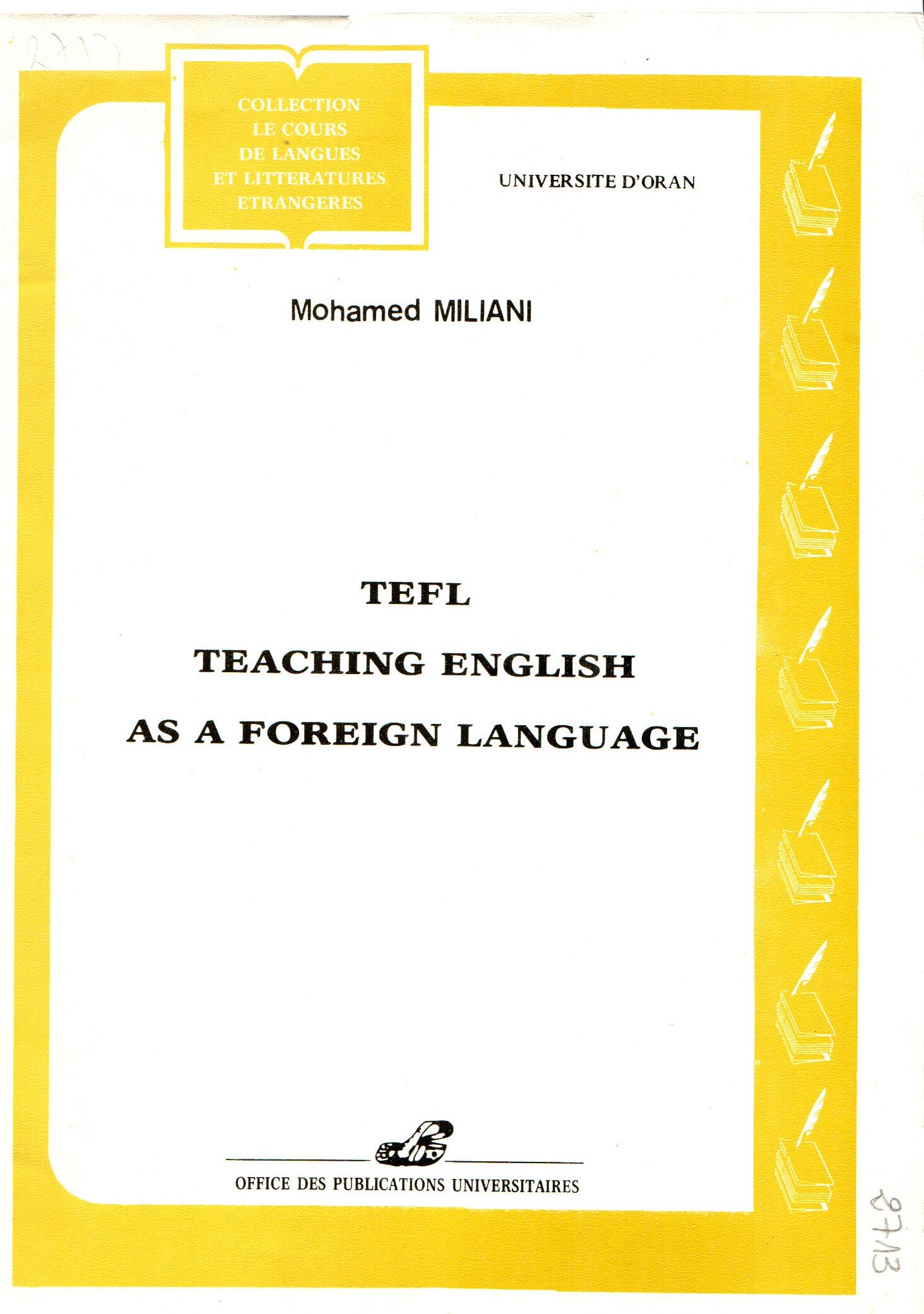 Tefl teaching english as a foreign language