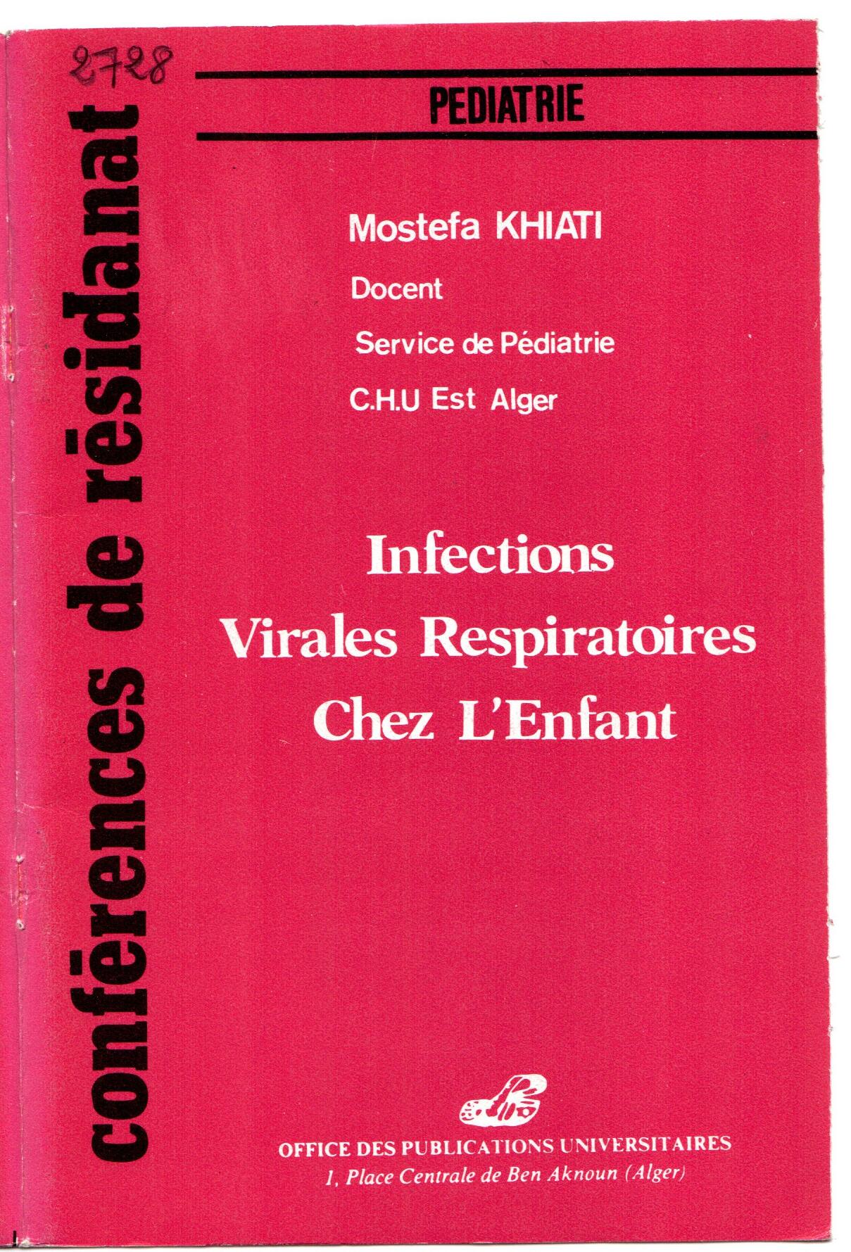 Infections virales réspiratoires chez l'enfant