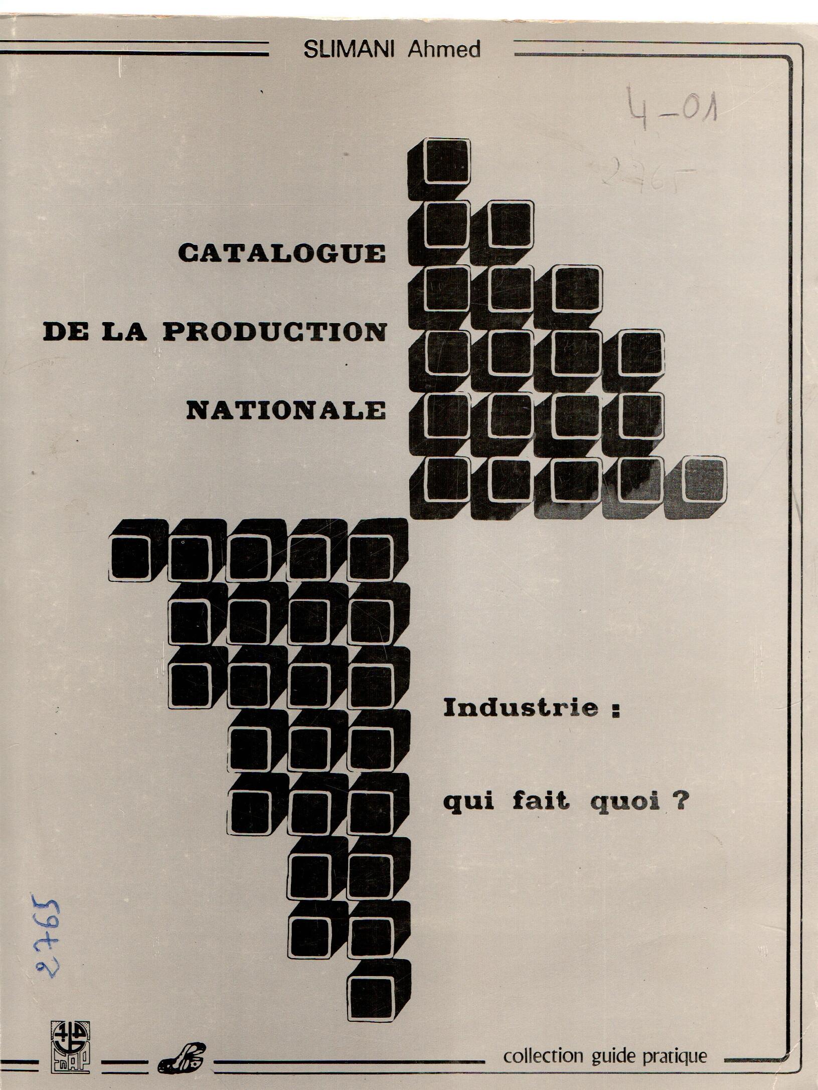 Catalogue de la production nationale