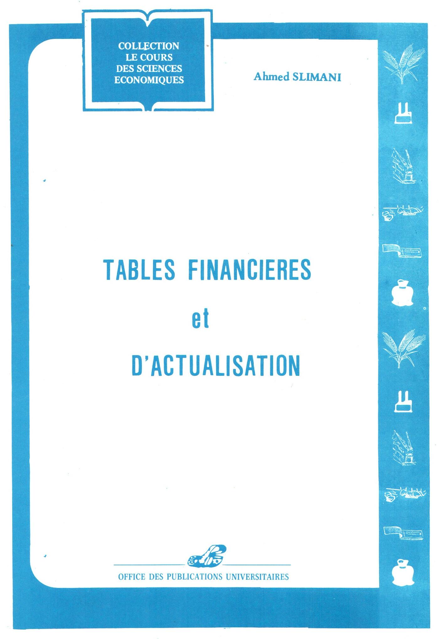 tables financières et d'actualisation