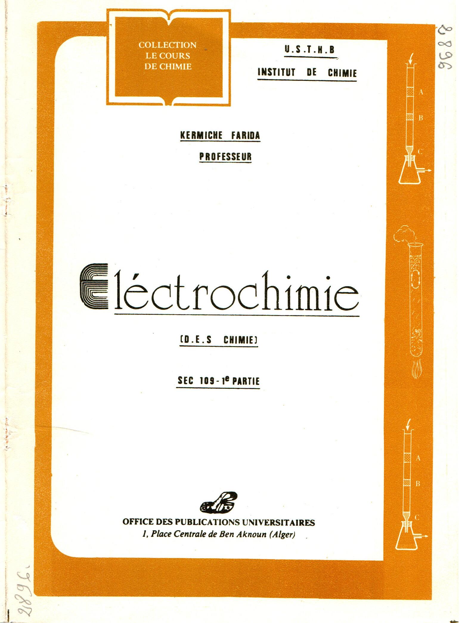Électrochimie -D.E.S chimie
