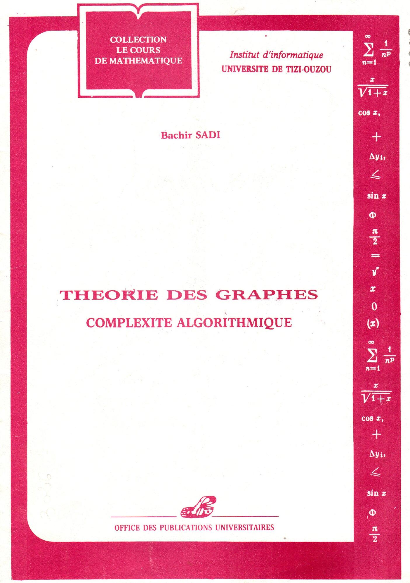 théorie des graphes -complexité algorithmique-