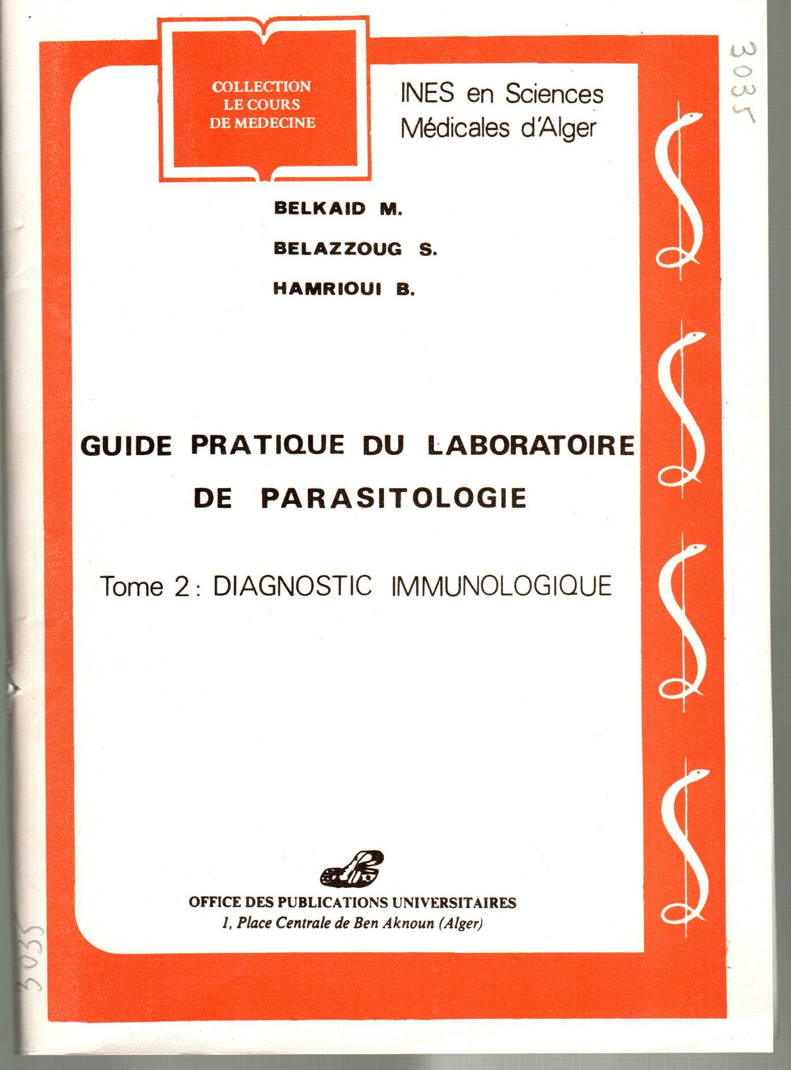 Guide pratique du laboratoire de parasitologie T2