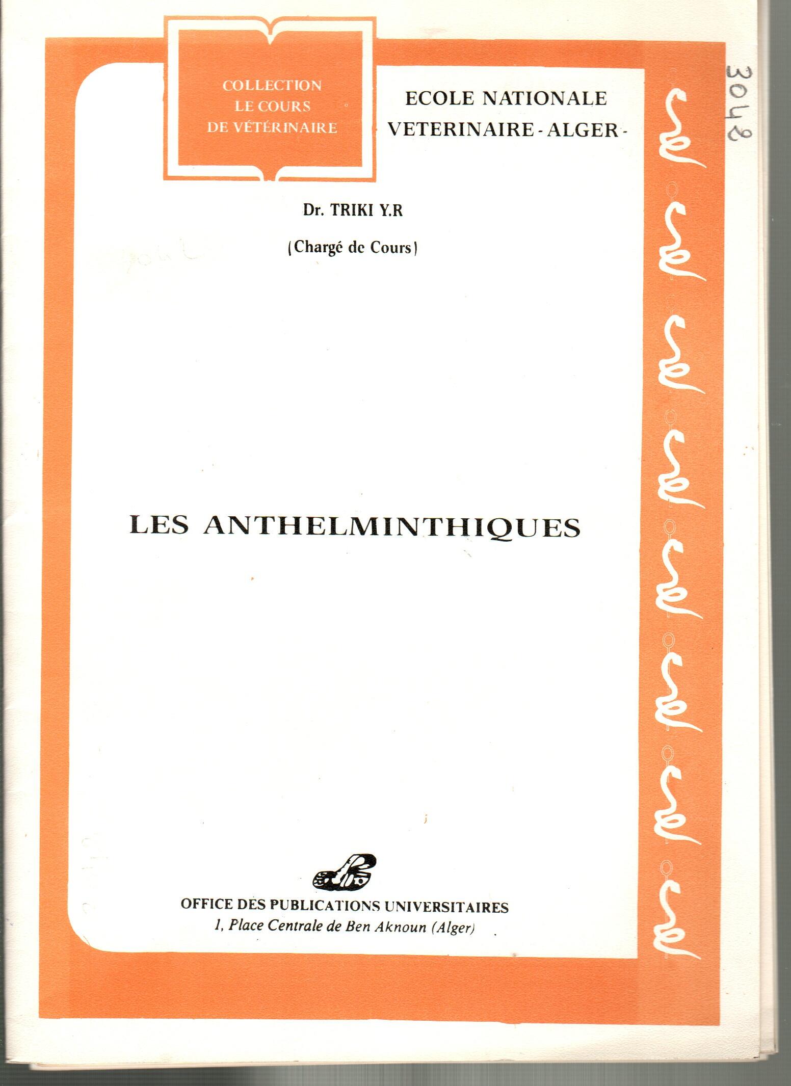 les anthelminthiques