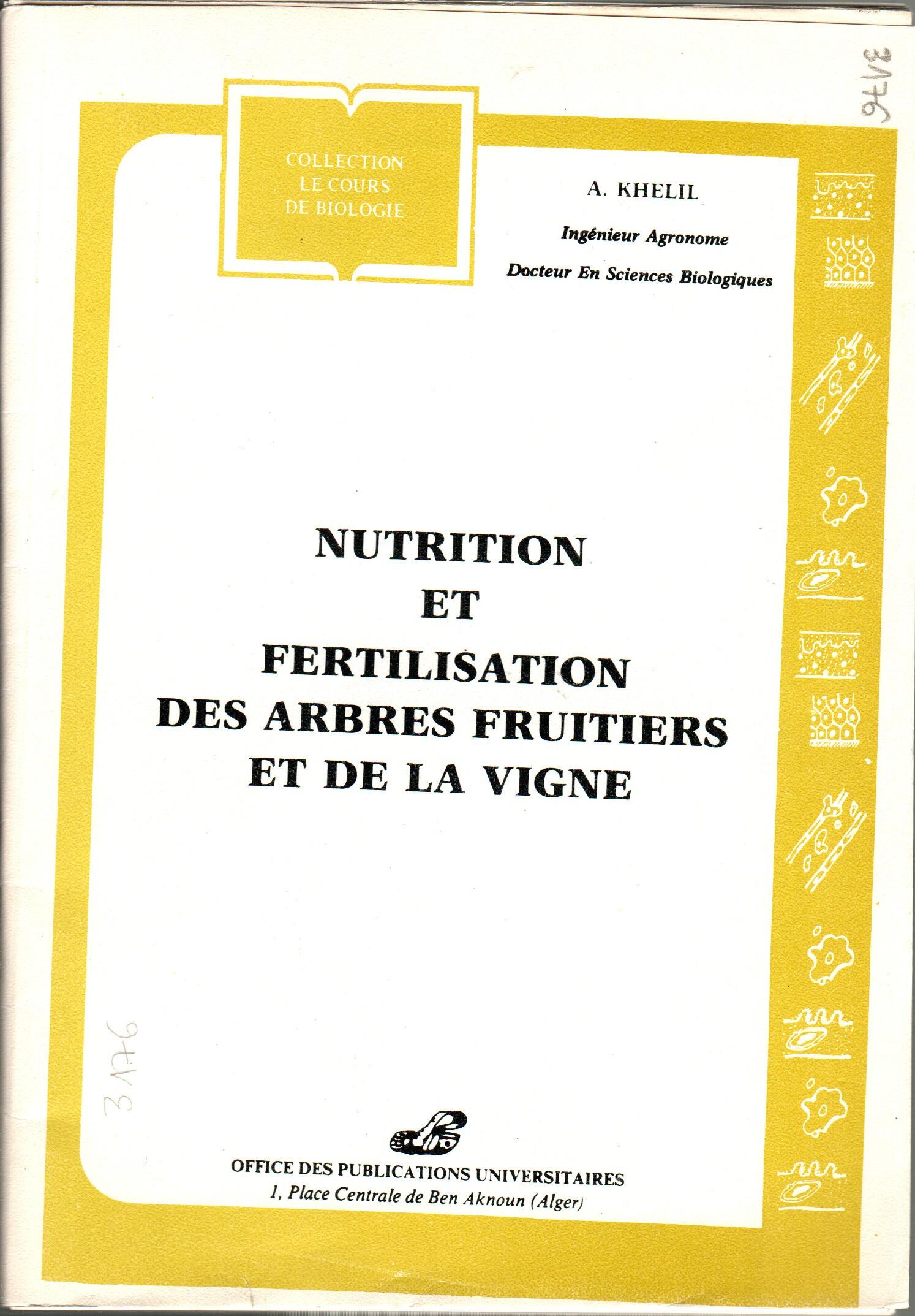 Nutrition et fertilisation des arbres fruitiers et vigne