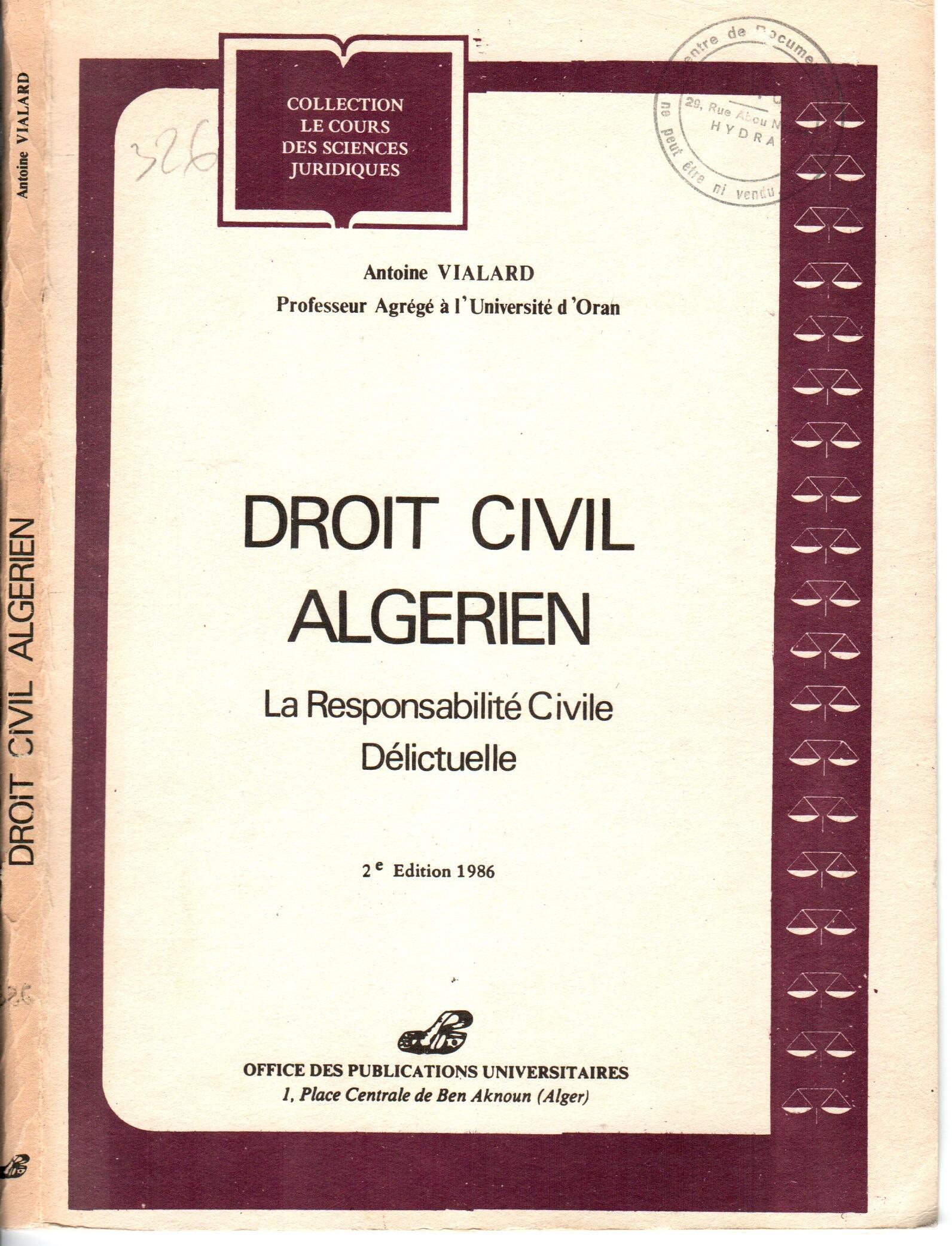 Droit Civil Algérien -la responsabilité civile délictuelle-