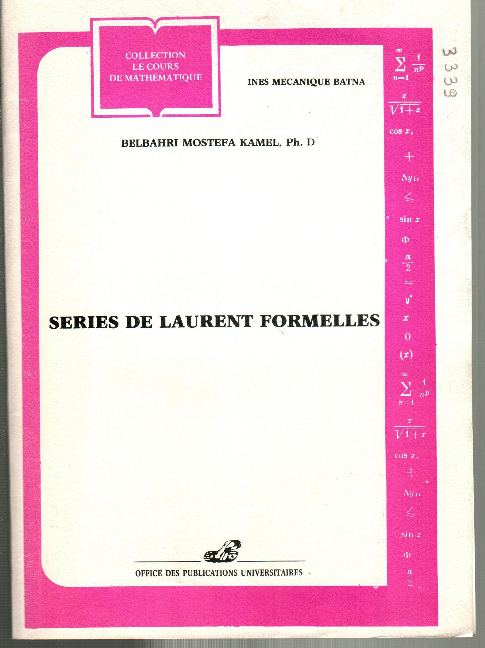 Séries de laurent formelles