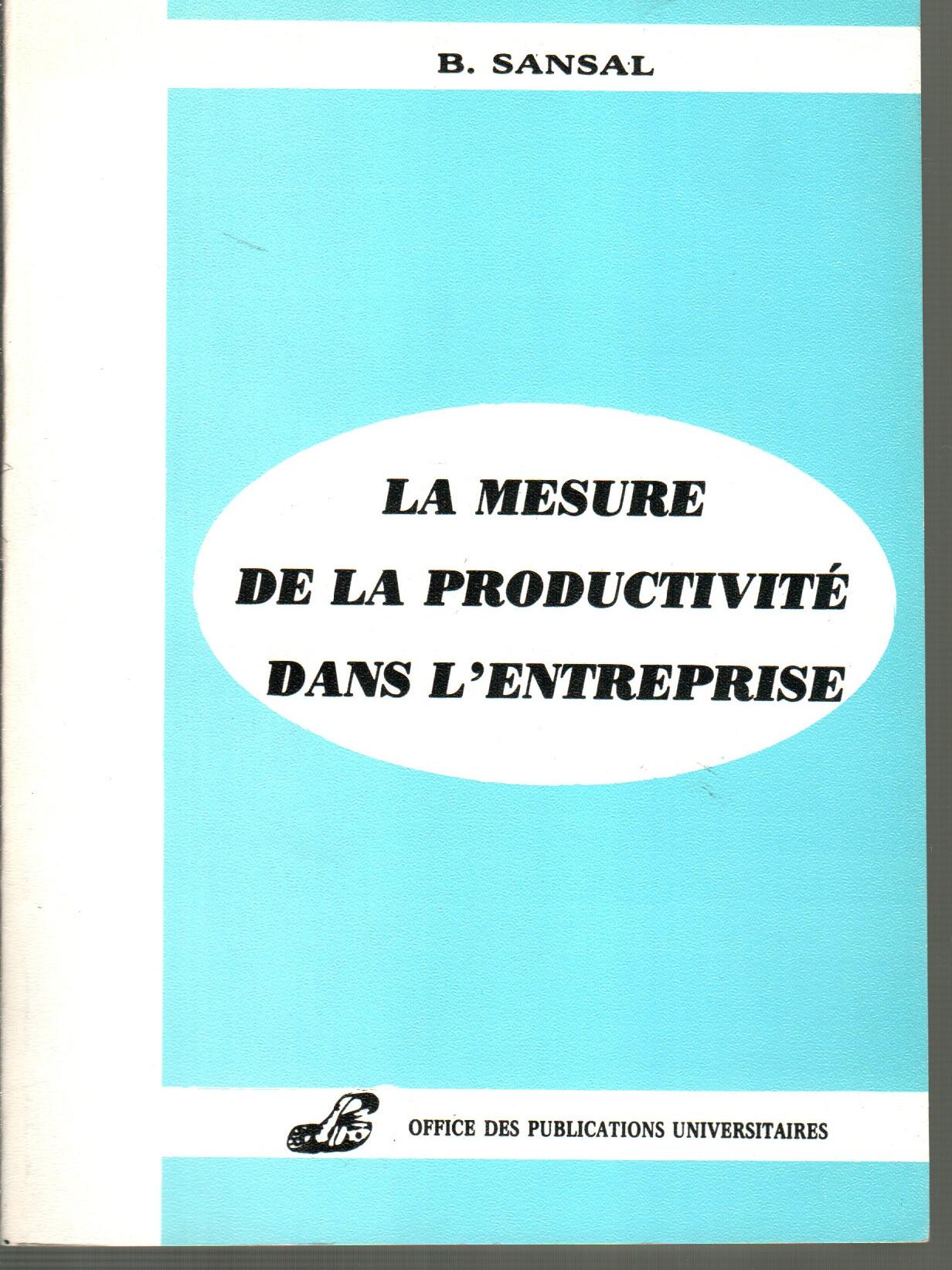 La mesure de la productivité de l'entreprise