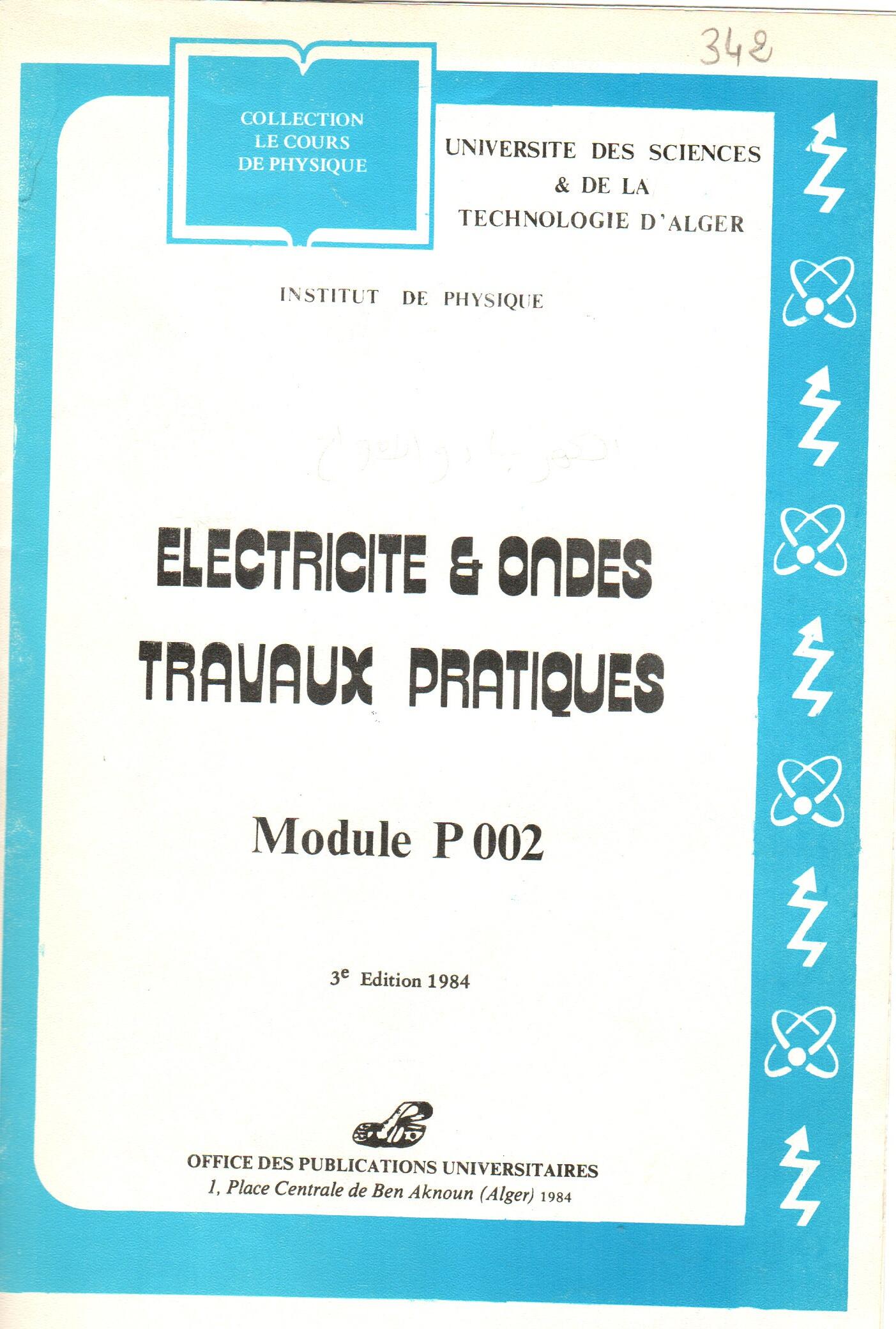 ELECTRICITE & ONDES TRAVAUX PRATIQUE