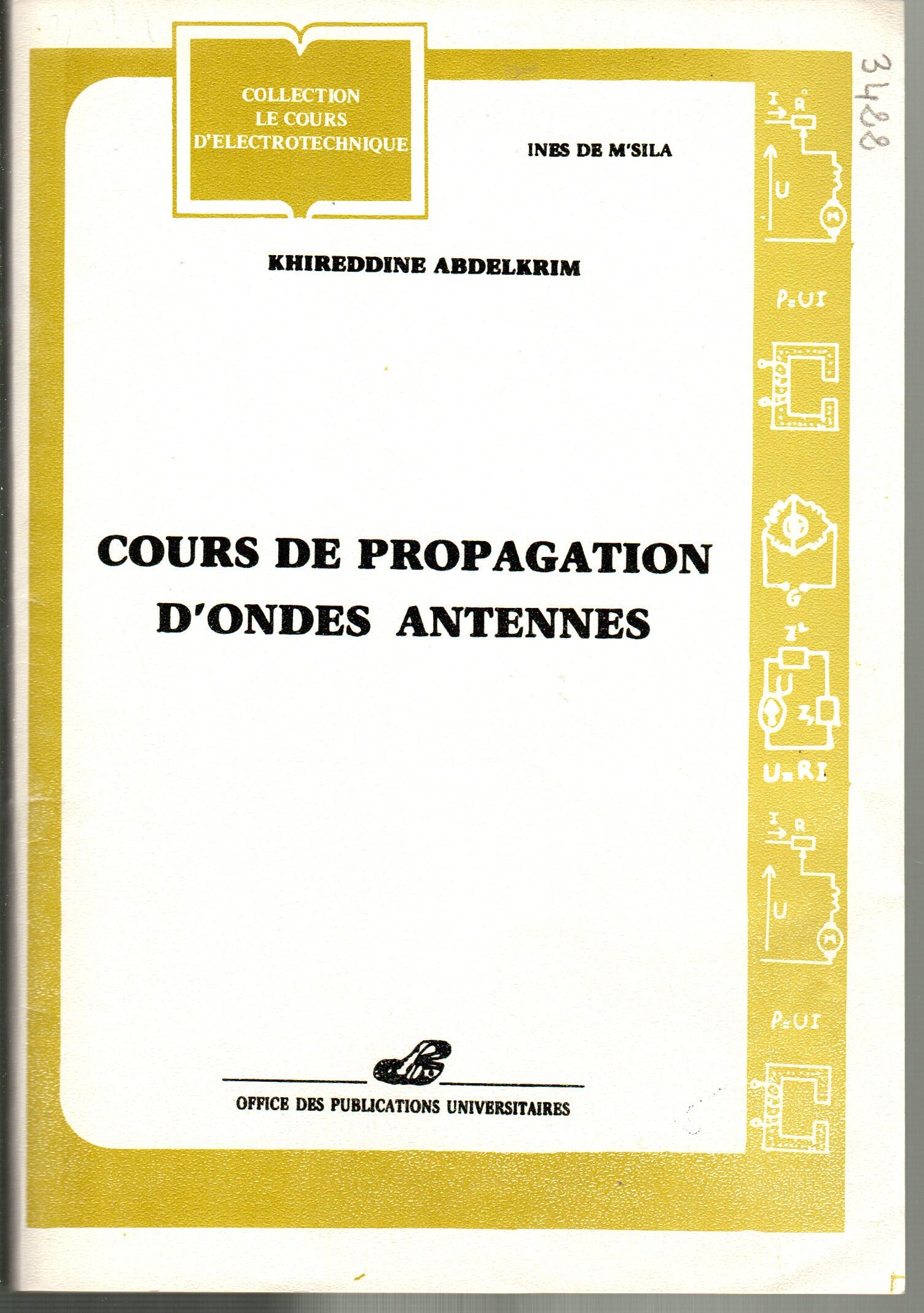 Cours de propagation d'ondes antennes